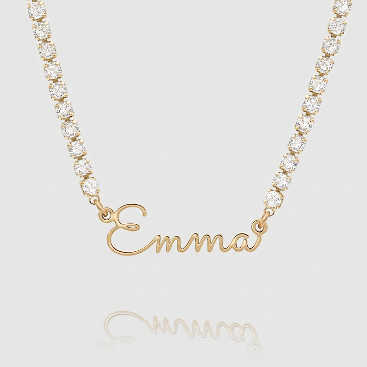 Signature Tennis Name Necklace