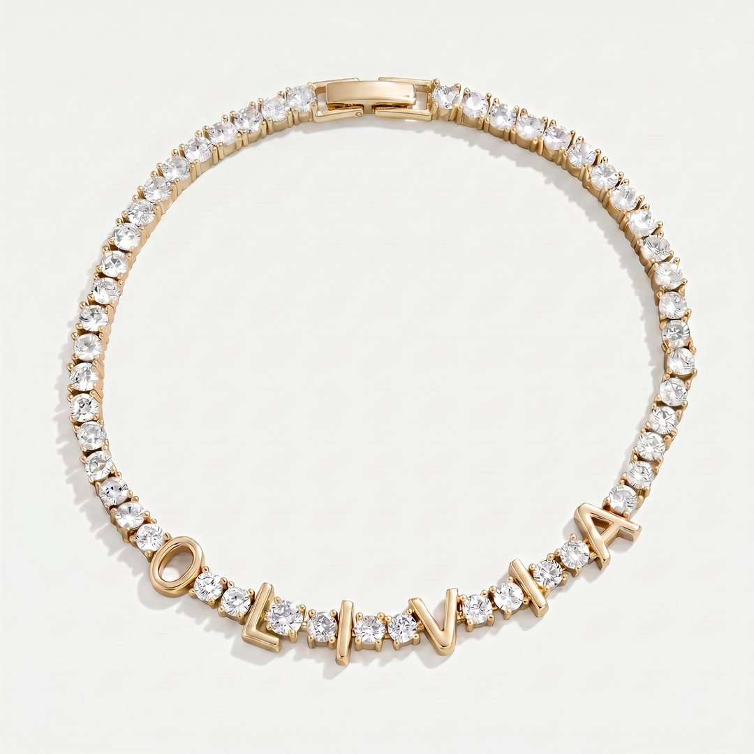 Signature Tennis Name Bracelet