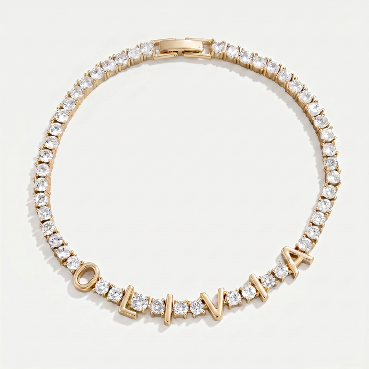 Signature Tennis Name Bracelet