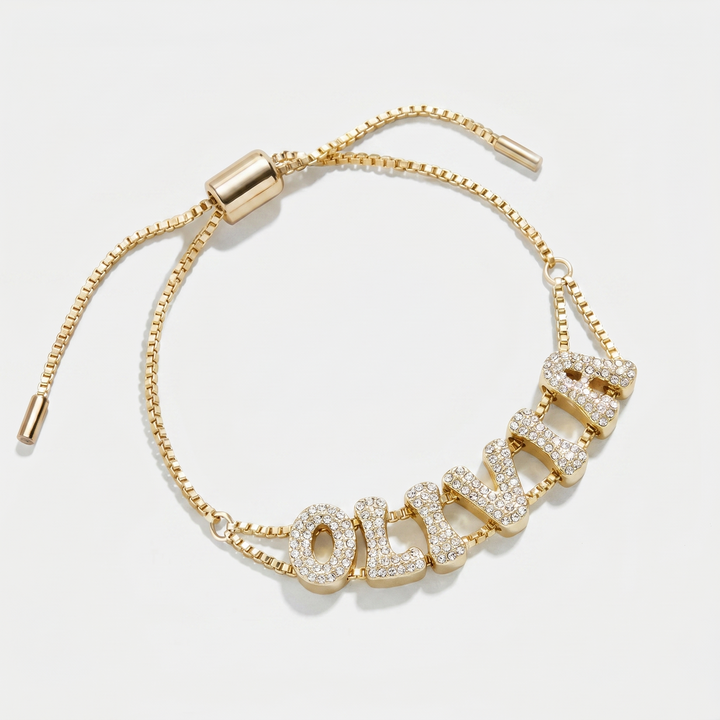 Pavé Bubble Name Bracelet