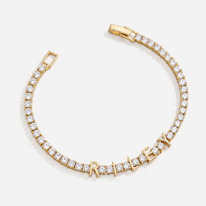 Signature Tennis Name Bracelet