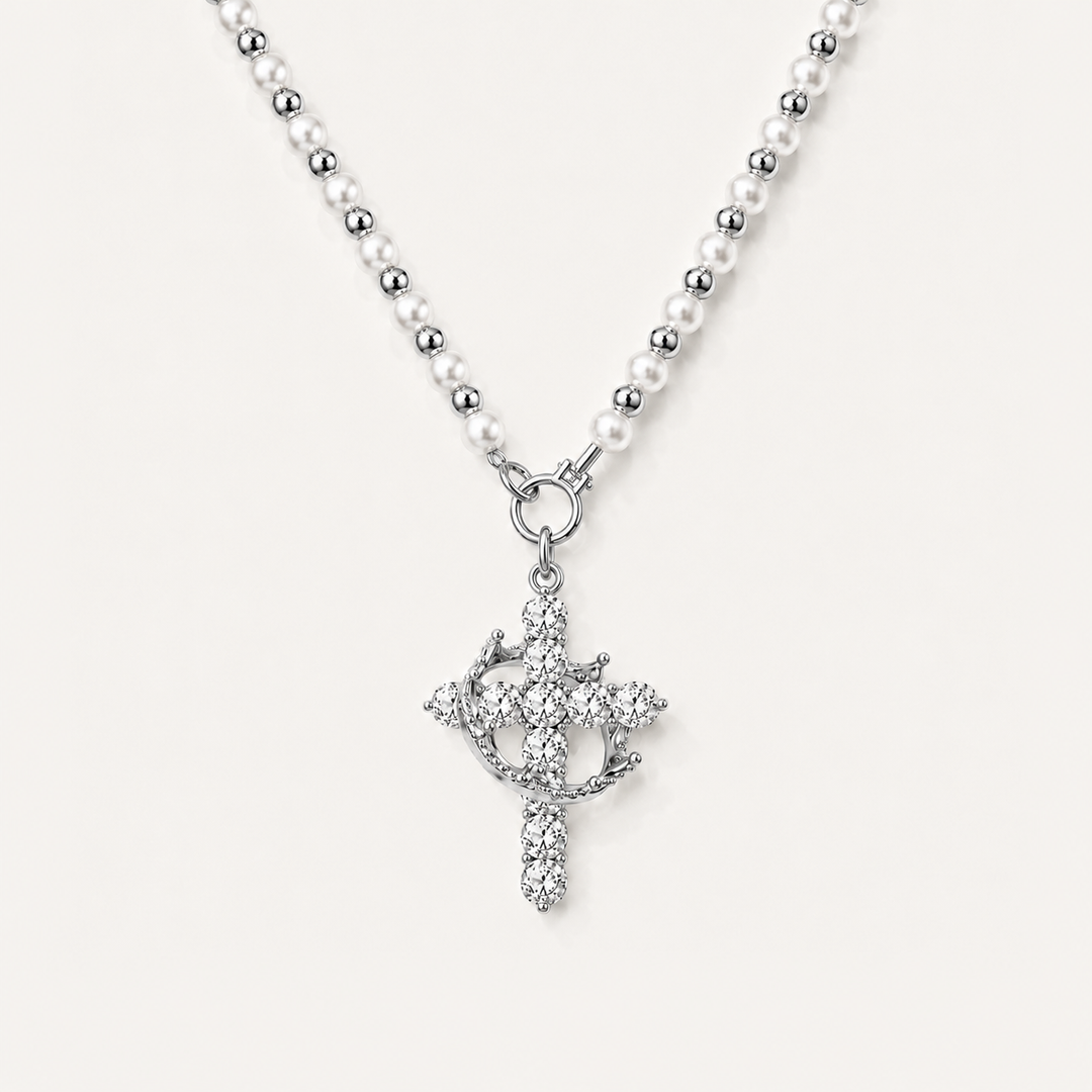 Pearl Cross Necklace