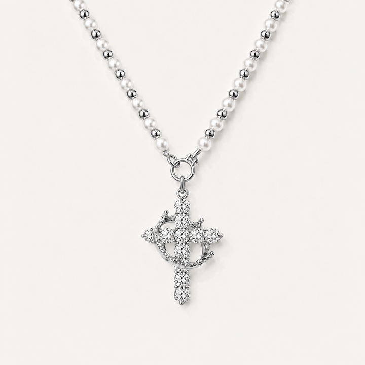 Pearl Cross Necklace