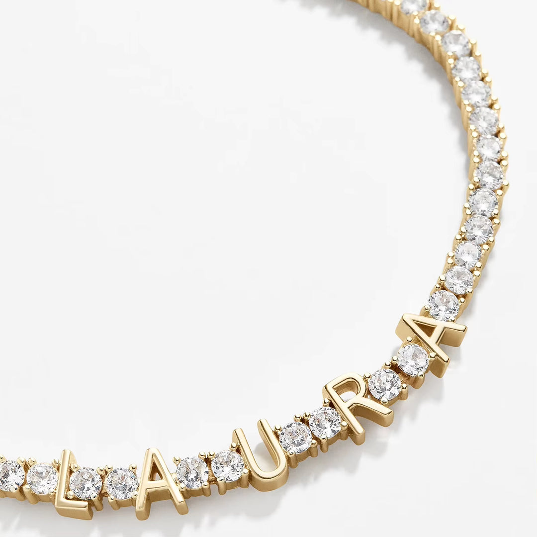 Signature Tennis Name Bracelet