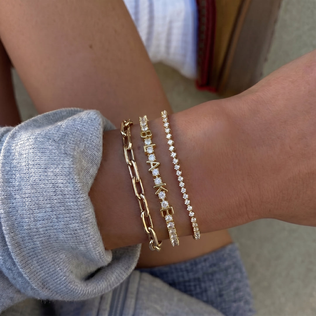 Signature Tennis Name Bracelet