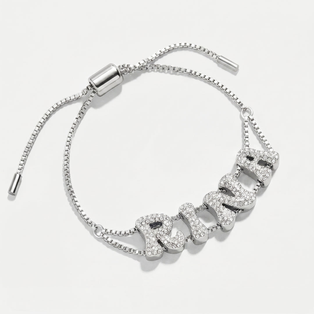 Pavé Bubble Name Bracelet