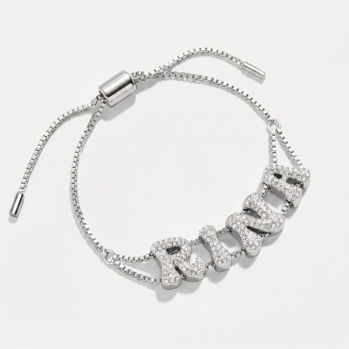 Pavé Bubble Name Bracelet